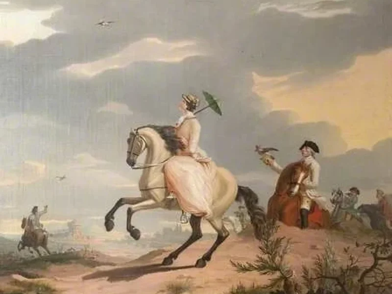 1753-Gerrit Malleyn - A Hawking Party